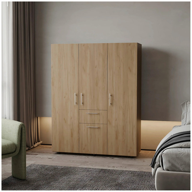 Armoire naturelle avec rangement à un tiroir