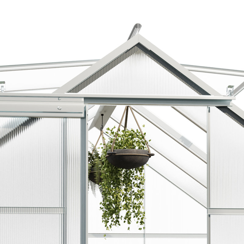 6'W X 4/6/8/10/12'D Heavy-duty Walk-in Hobby Greenhouse, 76.8" H x 75.6" W x 100.8" D