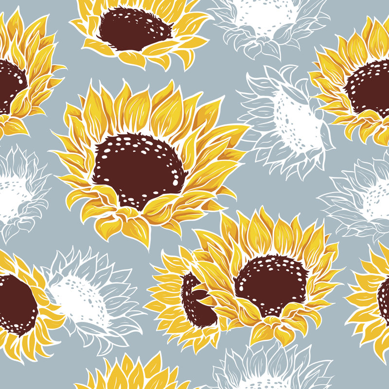 Newfields Yellow Sunflowers - Wrapped Canvas Print, 122cm H x 122cm W x 3.8cm D