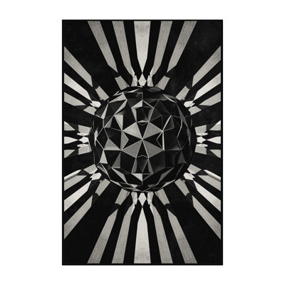 Machine Washable Patterns And Textures Modern & Contemporary Geometric Shapes Rug in Gray – Black Binding