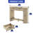 Fluted Console Table with Drawers and Open Shelf Semicircular Entryway Table in Oak Finish, Rounded Corners, Sturdy Wood Design