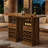 Home Bar Unit, Square Bar Cabinet With Storage And Wine Rack