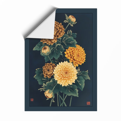 Chrysanthemum Study Botanical - Framed Print