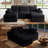 107" Cloud Modular Sectional Sofa, 5-Piece U Shaped Corner Couch with Hidden Storage and 2 Ottomans, Modern Minimalist Corduroy Upholstered Boneless Sofa for Living Room, Extra Deep Seat, Easy Assembly Required-295374928