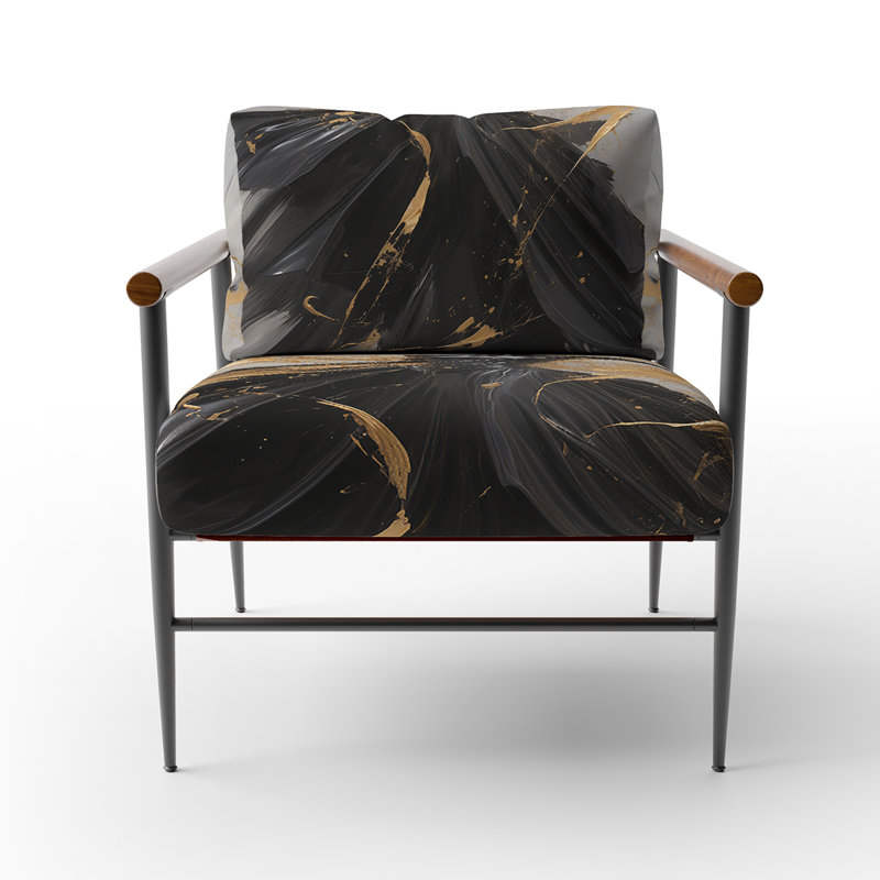 Fauteuil d'appoint rembourré Dance Splash III, Noir