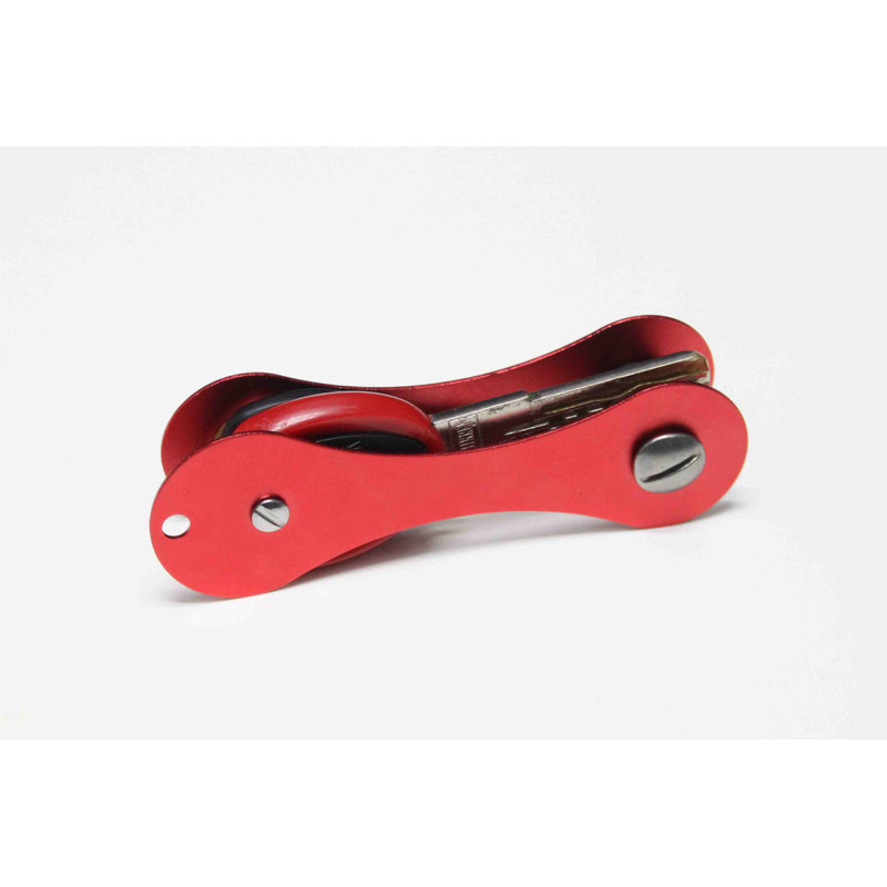 Fixtureisplays® Porte-clés compact rouge Porte-clés Porte-clés en aluminium 16072