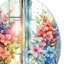 Fenêtre de floraison I - art mural rond en métal-88621900