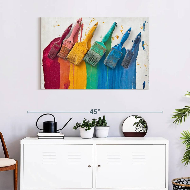 Senne Rainbow Paintbrush, 24" H x 36" W