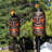 Clairville Tiki Face Tropical Red Resin 3-in-1 Outdoor Torch Set with Adjustable Height-937181280