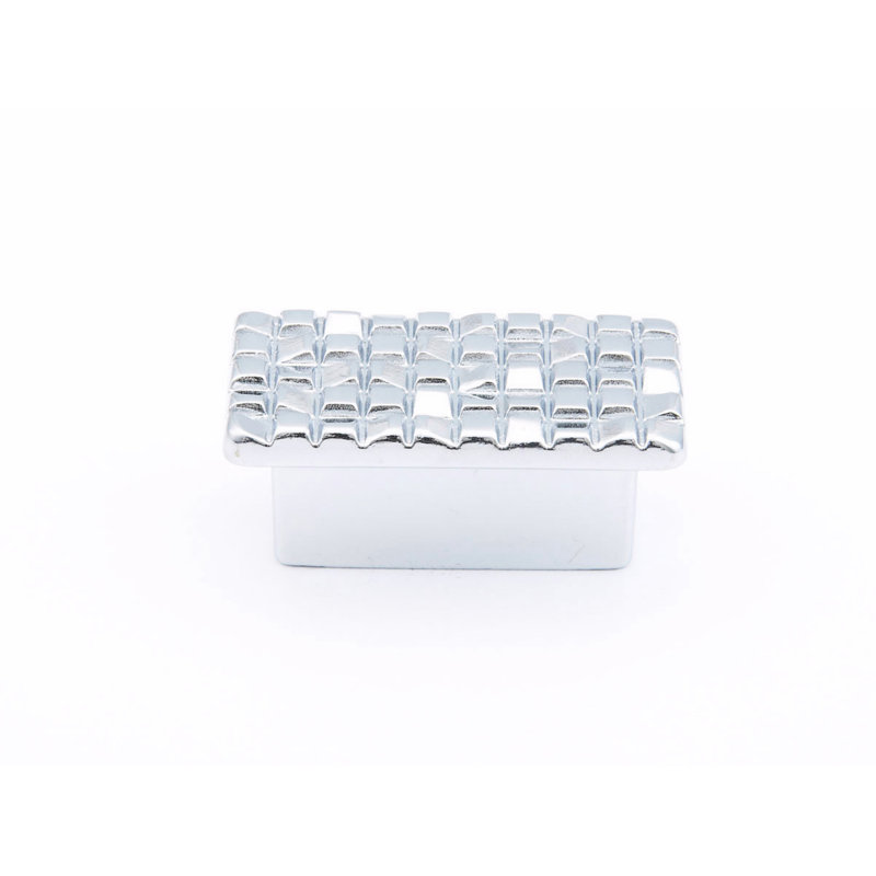 Mosaic Rectangular Knob, Polished Chrome