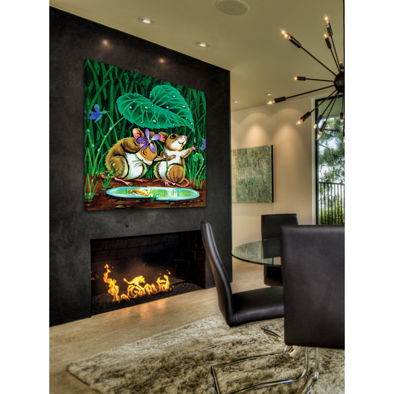 Sweet Mouses - Graphic Art on Canvas, 102cm H x 102cm W x 4cm D