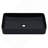 24"x13.5" Black Ceramic Rectangular Bathroom Sink