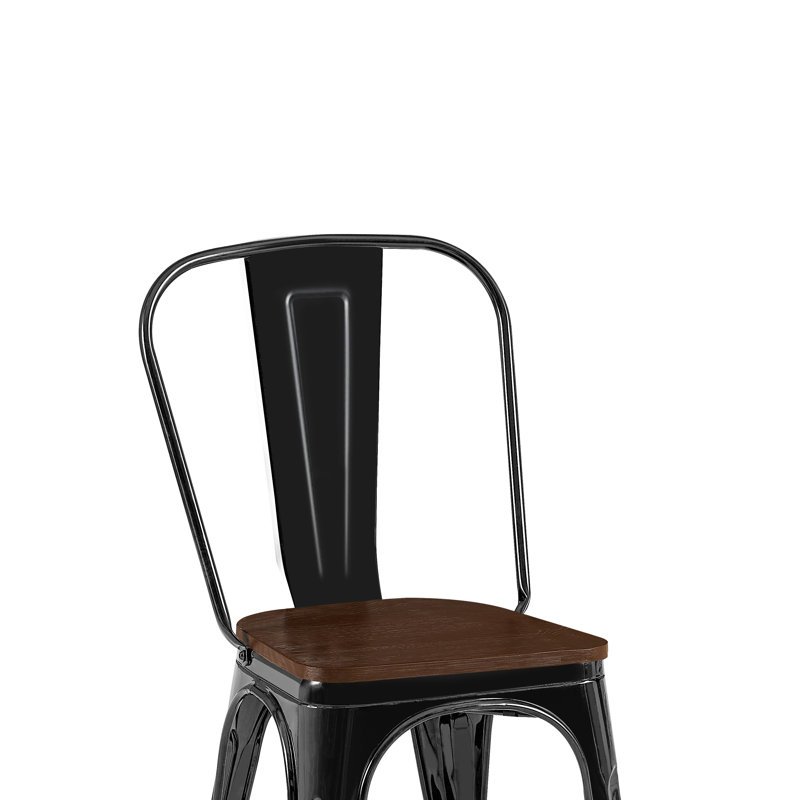 Chaise de salle à manger Kalino, Noir très lustré, 2