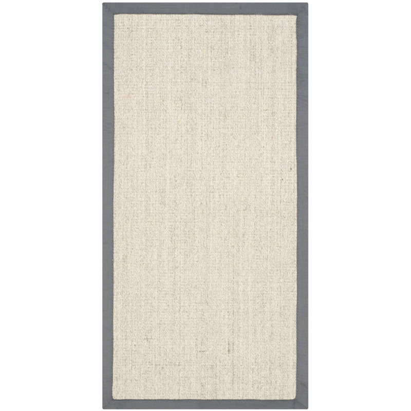 Dollard Natural Fiber Sisal With Latex Solid Color Rug, Rectangle 2' x 3'