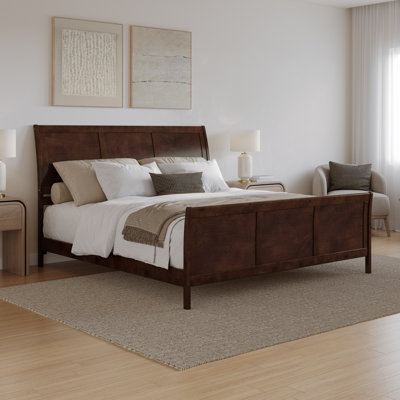  Lit plateforme bas Portland avec pied de lit assorti Portland