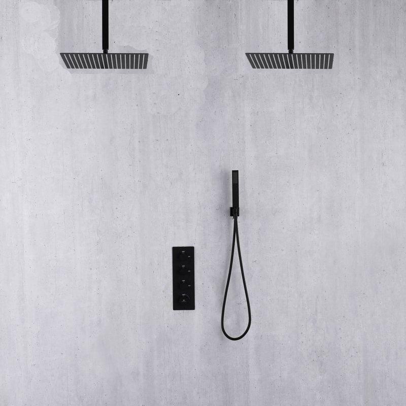 All-In-One Kit with Rough in-Valve, Matte Black