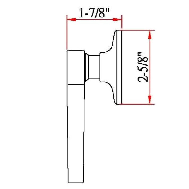Ball Privacy Decorative Single Dummy Door Lever, Polished Brass