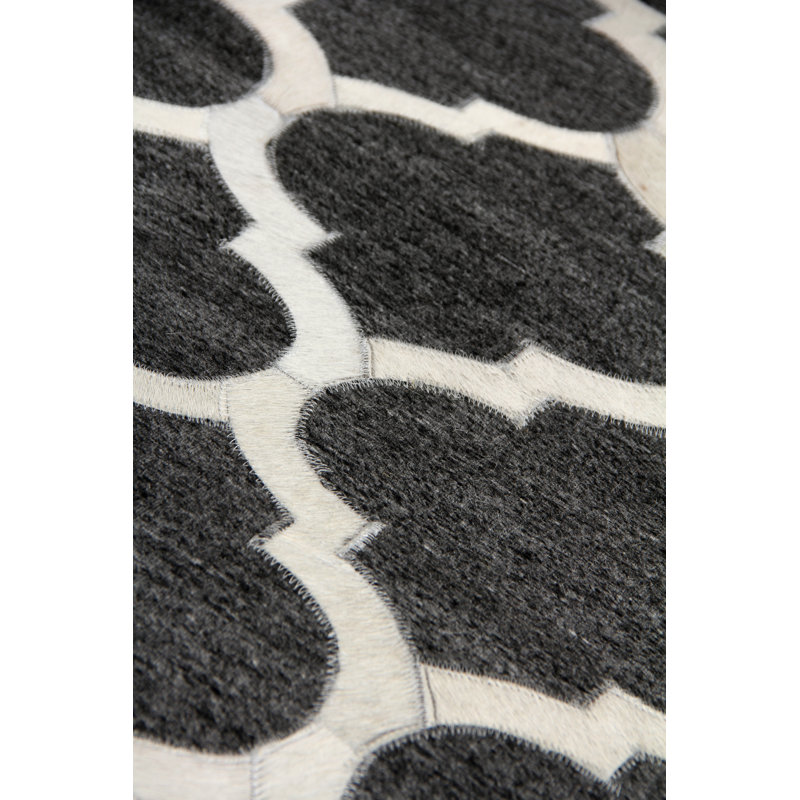 Berlin Cowhide Geometric Area Rug, Rectangle 9'6" x 13'6"