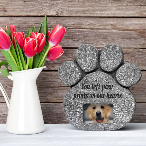 Paw Print Pet Memorial Stone for Dog Cat Keepsake - China Paw