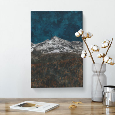 Mountain Beneath The Stars In Italy - Wrapped Canvas