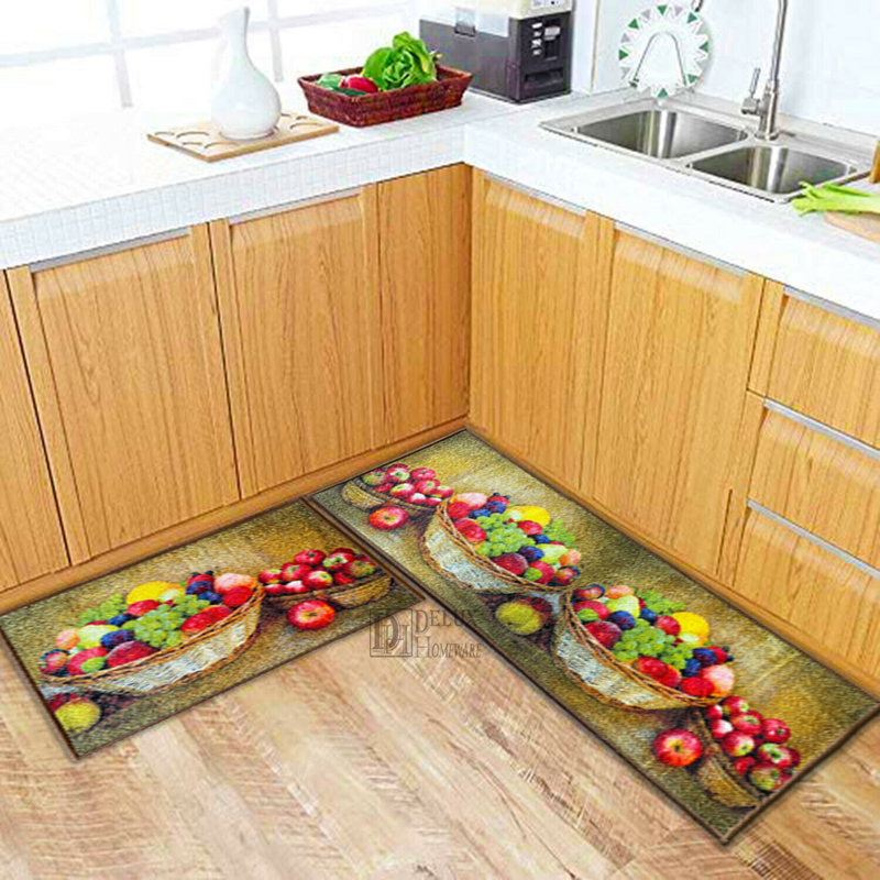 Oberon Fruit Printed Kitchen Mat, Rectangle 50 x 150cm