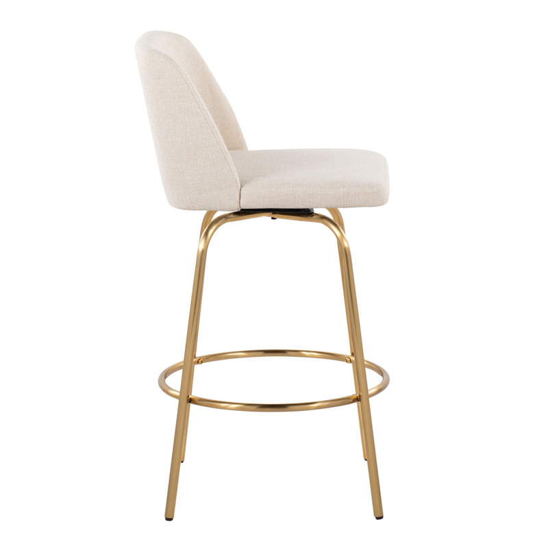 Contemporary Counter Stool, Beige