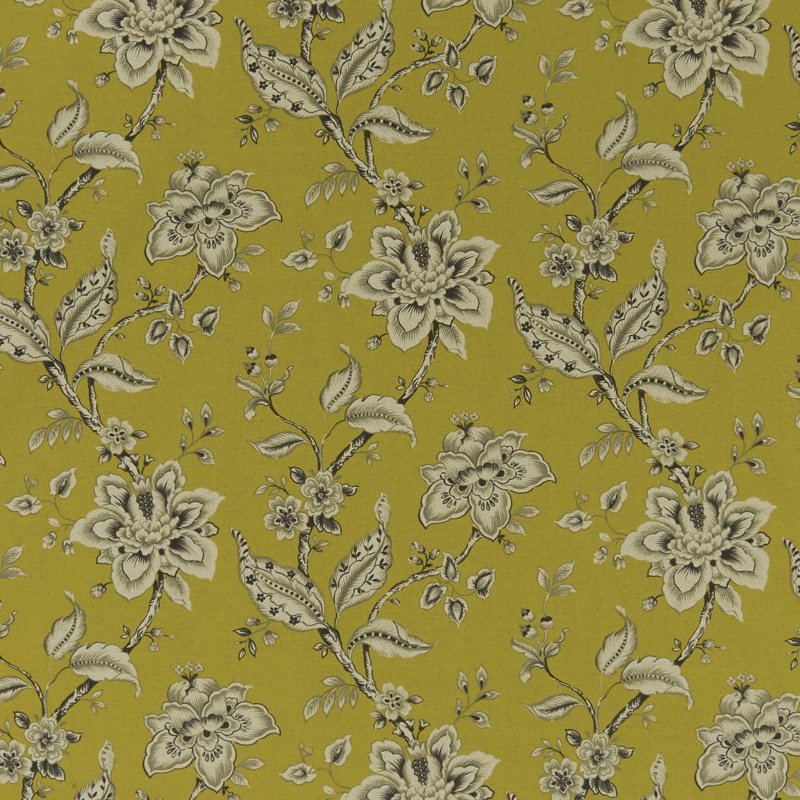 Eden Palampore Fabric, Chartreuse