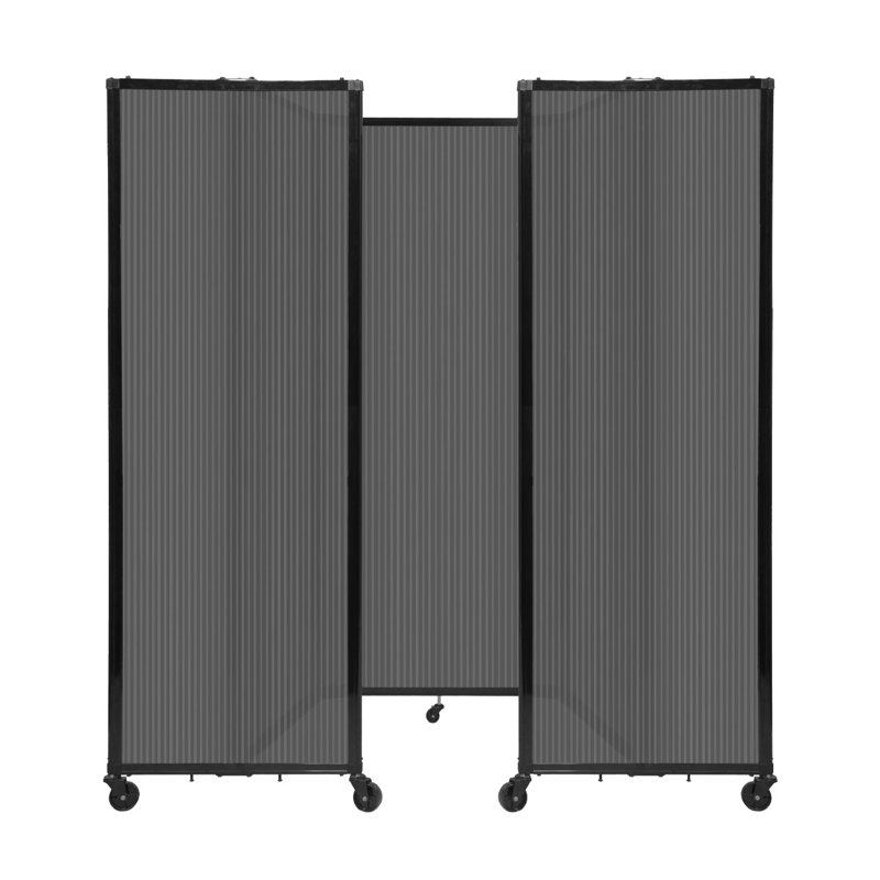 Cloison murale en polycarbonate 360, H 82 po x l 102 po, Gris foncé