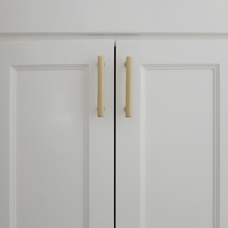 Mod Two Tone Bar / Handle Pull, Satin Brass, 8"