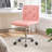 Armless Desk Chair Set Of 2, Mid Back Swivel Office Chair, Adjustable Task Chair With Rolling Wheels And Modern Tufted-353128352