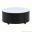 Table basse ronde et mobile avec roulettes
