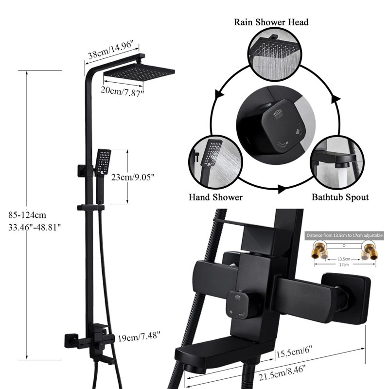 Strauch Mixer Shower with Adjustable Shower Head