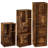 Altamonte 12-Cube Narrow Brown Bookcase, Small Storage Cabinet with Open Shelves, Bookcase Set of 3-1268769297