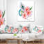 Coussin floral avec plumes de paon-29881792-89808951