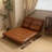 Caramel Faux-leather 4-in-1 Convertible Chair / Chaise / Sofa Bed – Foldable Space-saving Sleeper-1839547790