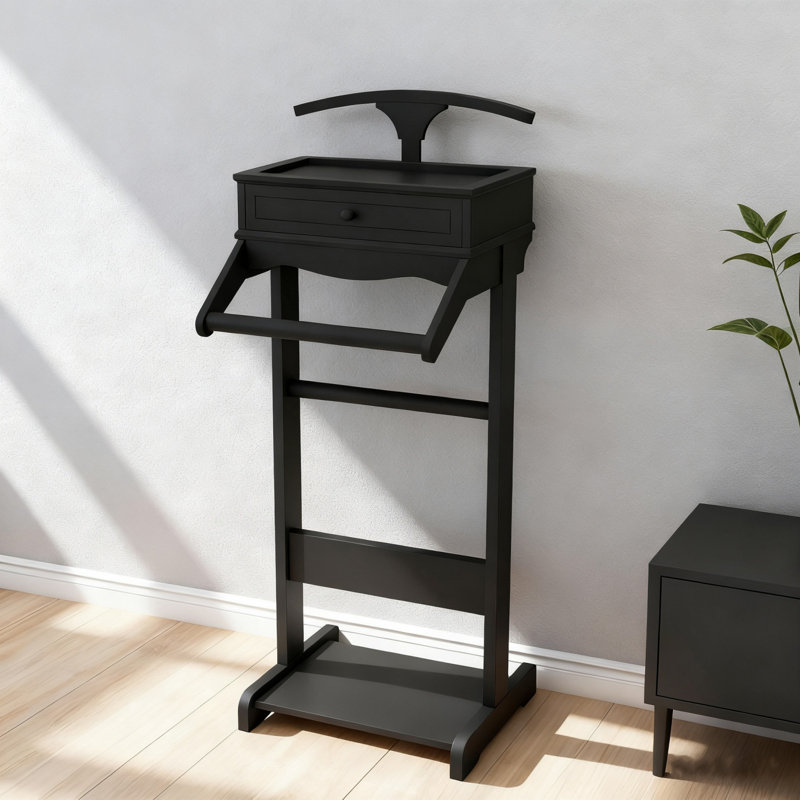 Valet avec tablettes de rangement