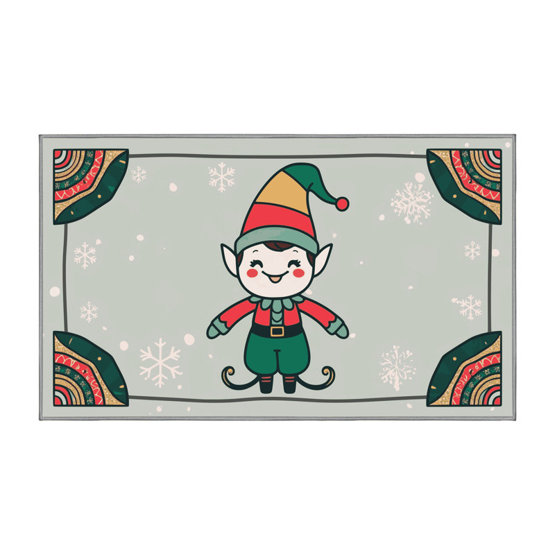 Tapis vacances de Noël The Holiday Aisle®, Rectangulaire 2 pi x 3 pi
