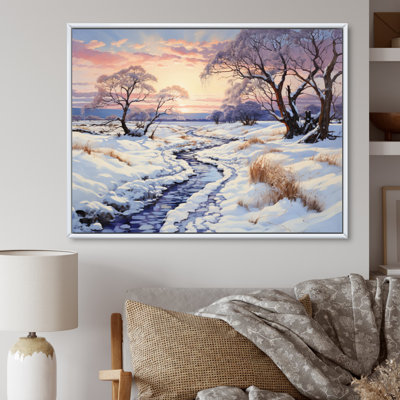 «Snow Winters Dawn Solitude I», reproduction sur toile
