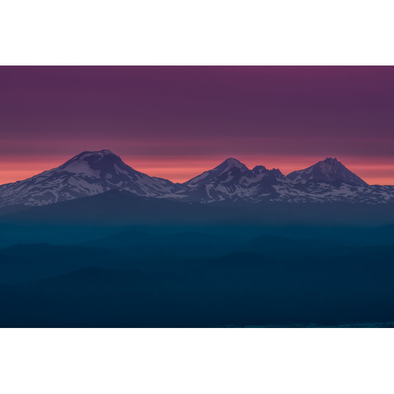 Donoghue The Three Sisters At Sunset - Wrapped Canvas Print, 30cm H x 46cm W x 3.8cm D