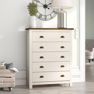90 cm W Chest of 5 Drawers