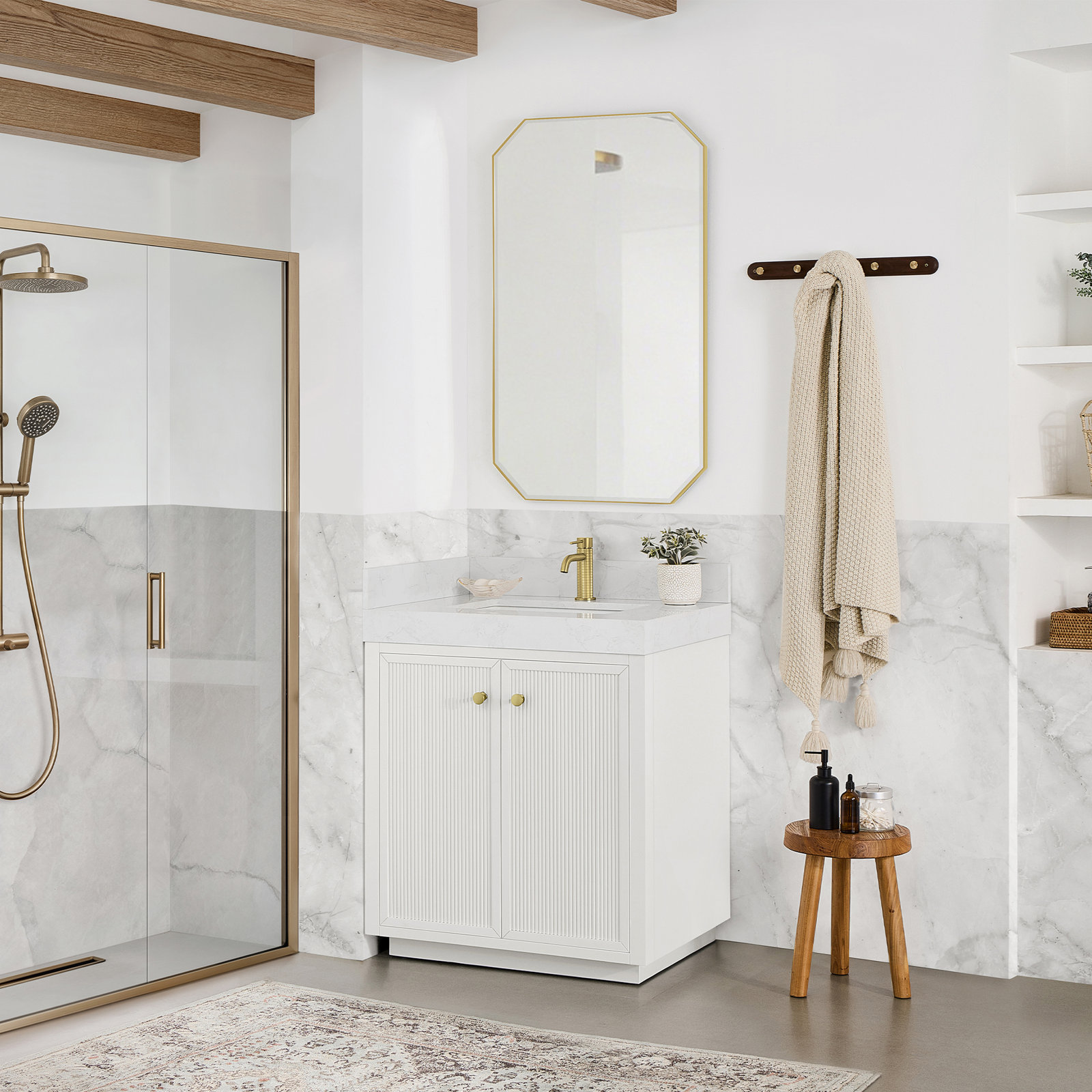 Thea 30" Single Bathroom Vanity, White