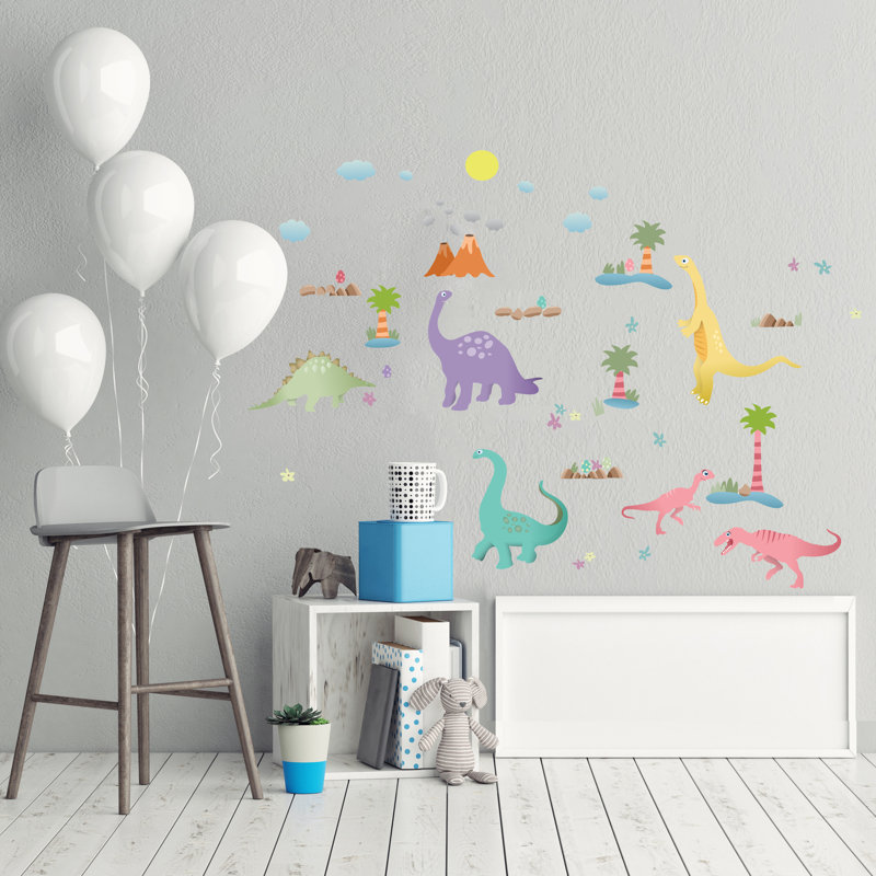 Décalcomanie murale « happy dinosaurs »