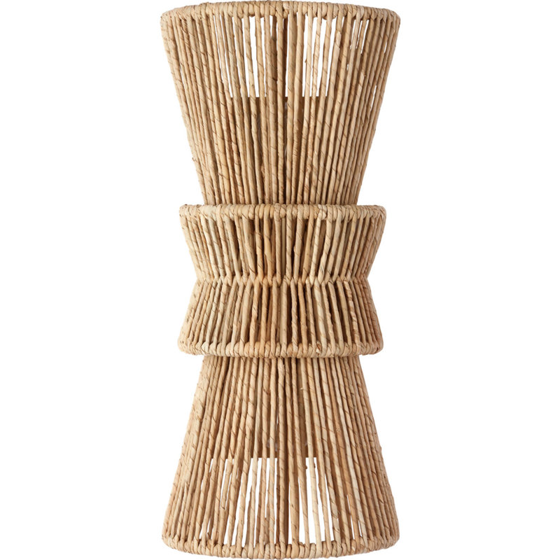 Antigua 20" Sconce in Natural Abaca, Bronze