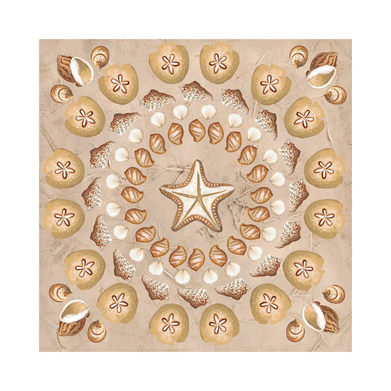 La Mer Medallions I 1 Piece Wrapped Canvas Wall Art, 93.98 cm H x 93.98 cm W x 3.175 cm D