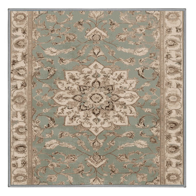 Tapis gris Tabriz lavable à la machine