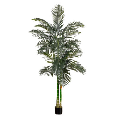 96" Artificial Cane Palm Tree in Pot