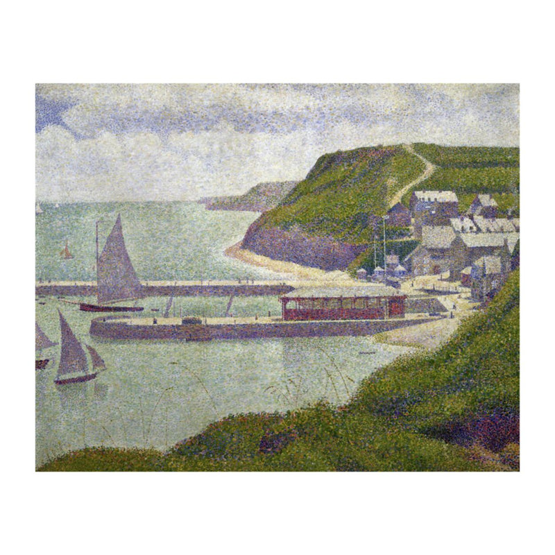 Port à Port-en-Bessin à marée haute par Georges Seurat - Estampe numérique, H 16 po x l 20 po