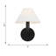 Sean Lavin Colfax Bathroom Bedroom Wall Fixture With White Linen Shade-693986403-693986404-693986400