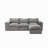 4 - Piece Upholstered Gray Chenille Modular Sectional Sofa with Removable Ottoman– Fully Compressed, No Assembly Required-1283040805