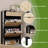 Shoe Storage Cabinet with 2 Flip Drawers, Farmhouse Fluted Shoe Organizer with Metal Legs-630407470